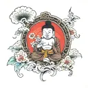 Buddhist tattoo design idea