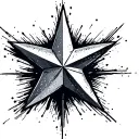 nautical star with thumbprint tattoo design idea