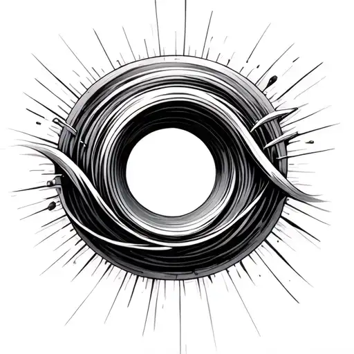 Concentric ring reference hidden in the background tattoo design idea