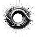 Concentric ring reference hidden in the background tattoo design idea