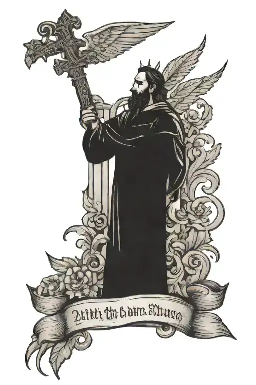 Christian tatoo with Bible verse and date tattoo design idea