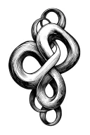 Infinity sign  with open ends tattoo design idea