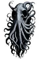cthulhu coming out tattoo design idea