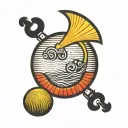 something to symbolize always working hard and sound waves to symbolize hearing loss tattoo design idea