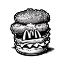 Chicken Nugget with McDonald's ranch tattoo design idea