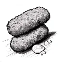 Chicken Nugget with McDonald's ranch tattoo design idea