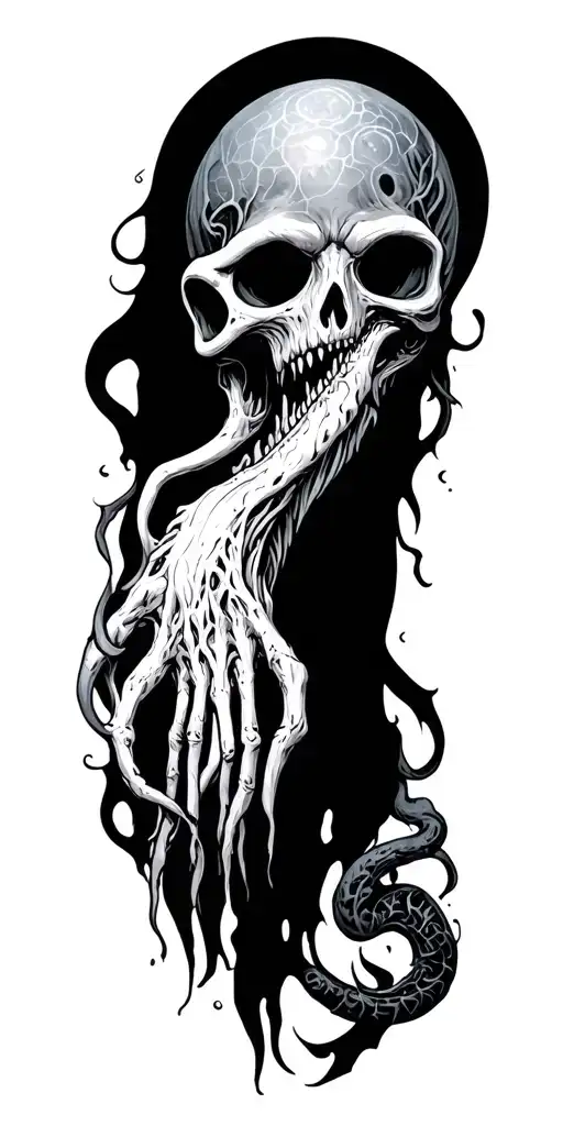 Eldritch Horror Cybersigilism sleeve tattoo design idea