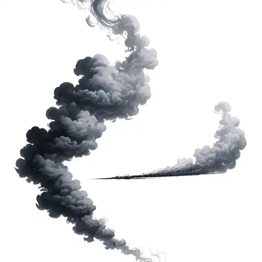 Filler Clouds and Smoke tattoo design idea