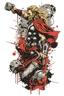 thor god tattoo design idea