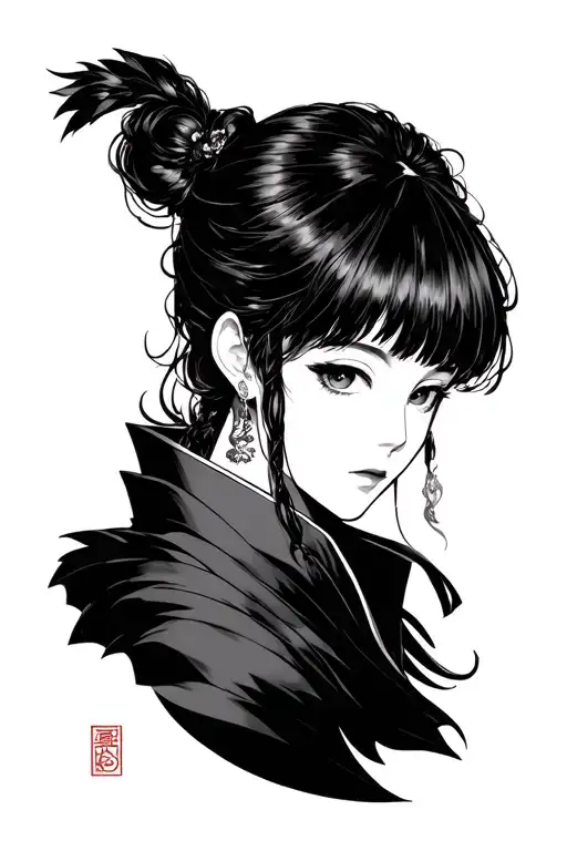 Japanese manga tattoo design idea