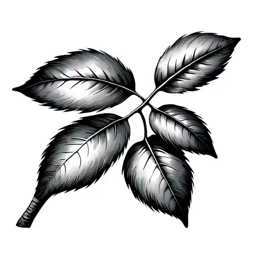 Branch with Little bay leaf tattoo design idea