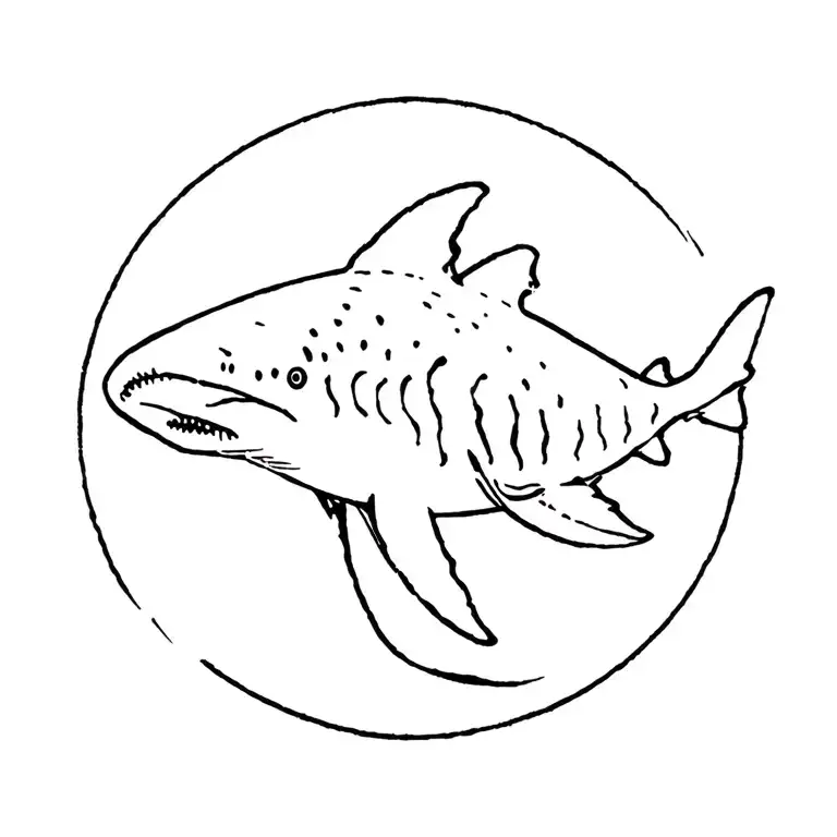 whale shark swimming tattoo design idea