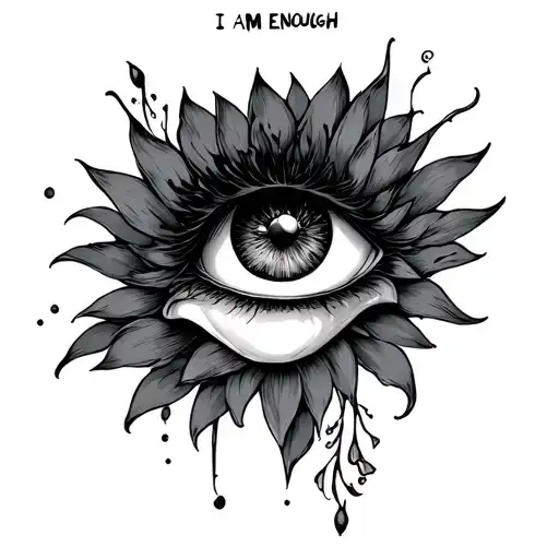 I Am Enough tattoo design idea