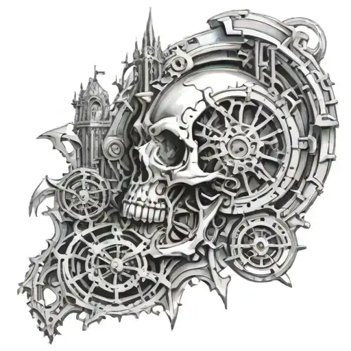 Gothic cathedral tattoo design idea