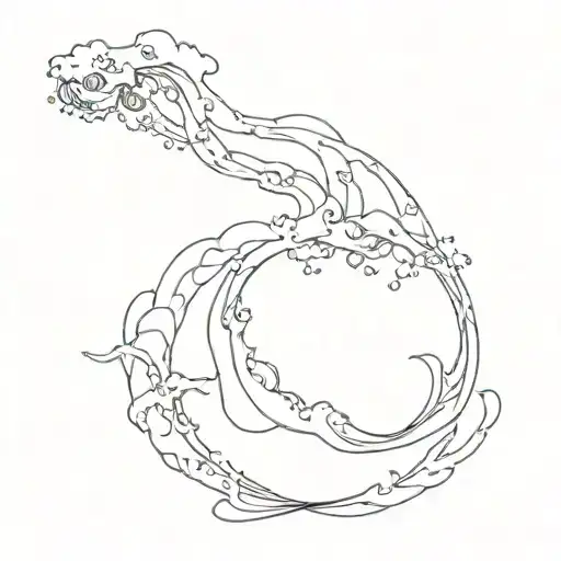 cocaine and ocean tattoo design idea