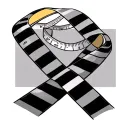 forensics, blond, striped caution tape measure forming tattoo design idea