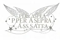 per aspera ad astra write this sentence tattoo design idea
