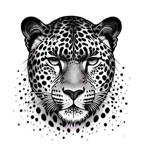 jaguar face tattoo design idea