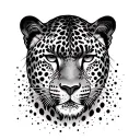 jaguar face tattoo design idea