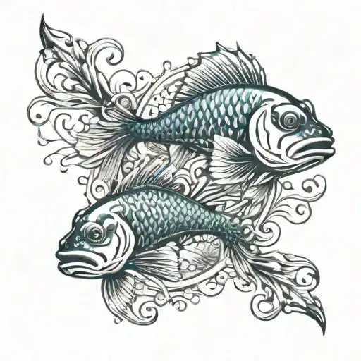 combine the sign of Pisces with the sign of Aries tattoo design idea