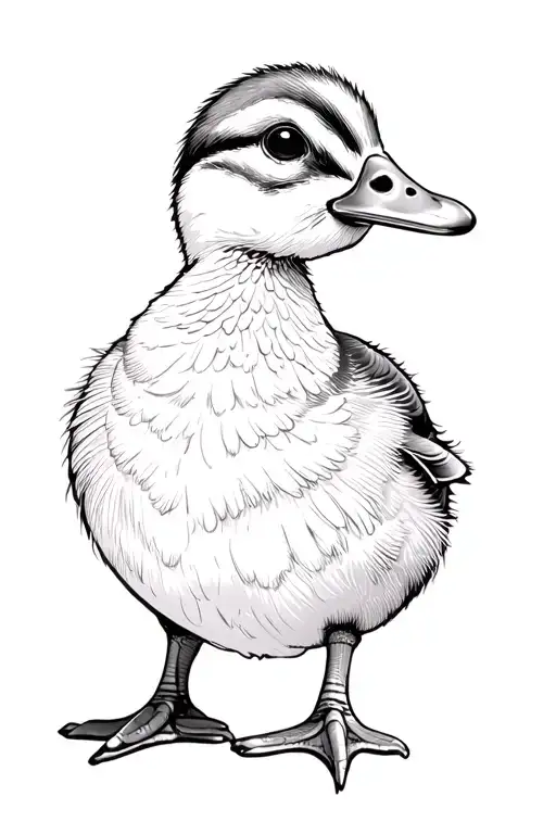 Duckling tattoo design idea