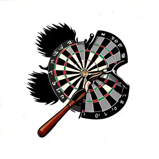darts themed tattoo tattoo design idea