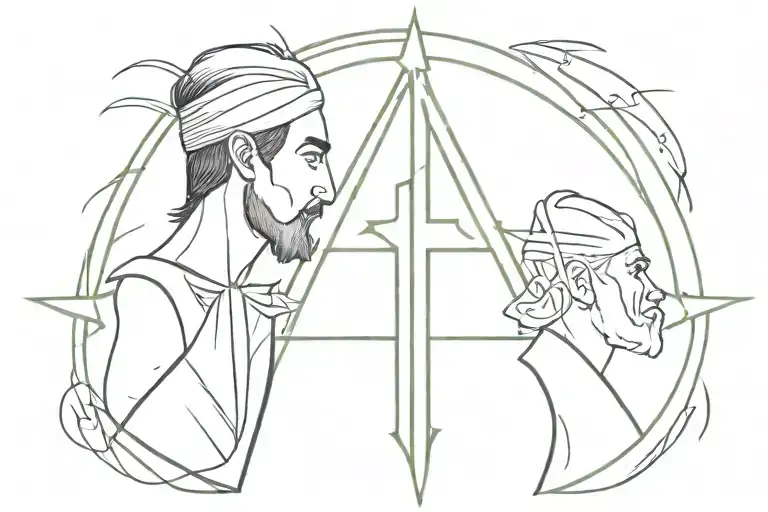 atheist freedom from religion influenced Muhammad tattoo design idea
