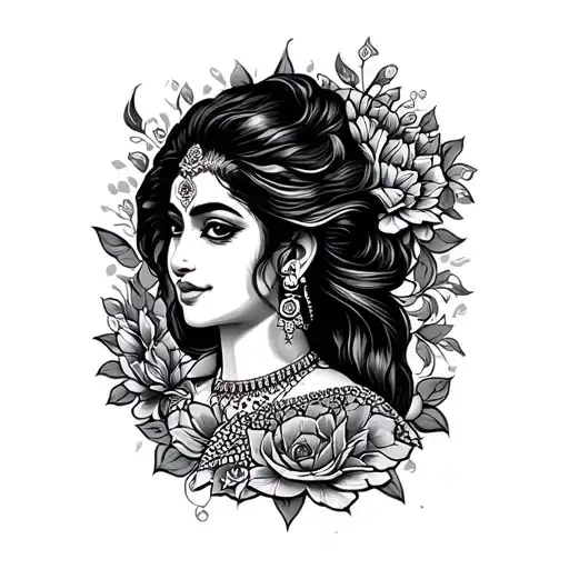 Hrishikesh Trupti name tattoo design idea