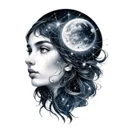 gemini and tourus constellations combining for rememberance tattoo design idea