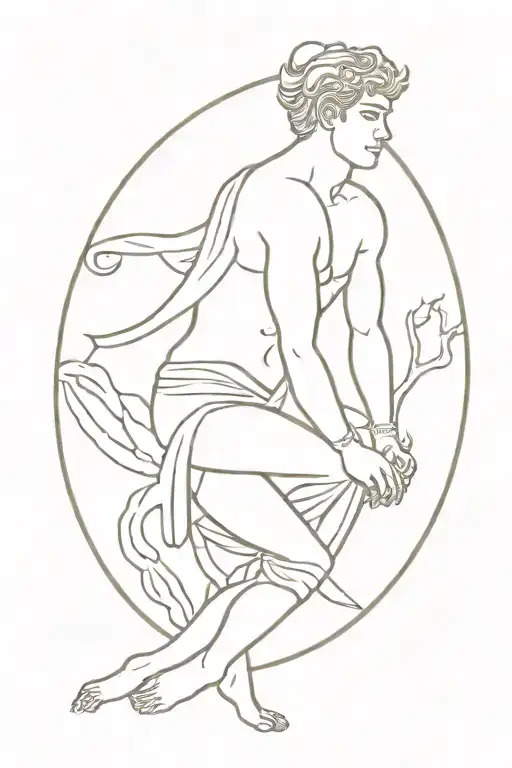Hermes Greek Mythology tattoo design idea