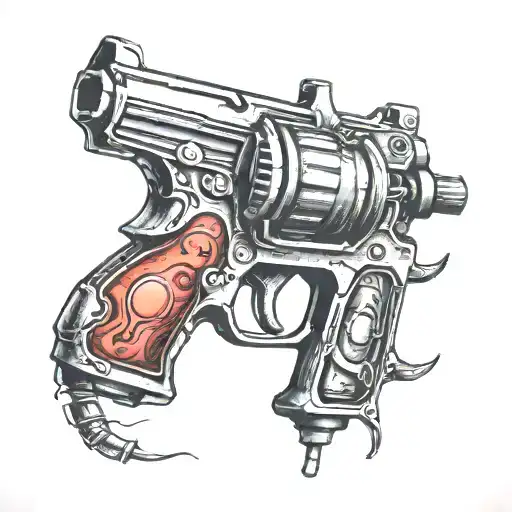 80s raygun toy  tattoo design idea