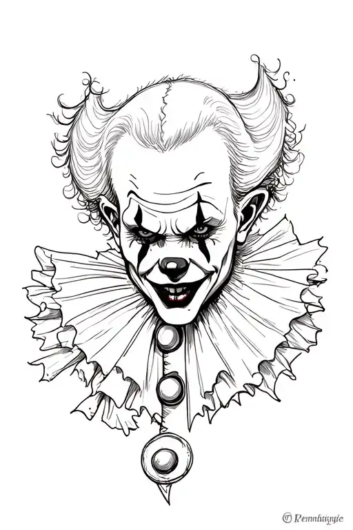Pennywise tattoo design idea