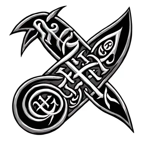 Anglo Saxon Runes tattoo design idea