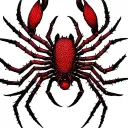 Red Spiderlily and scorpio tattoo design idea
