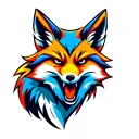 Fox Face tattoo design idea