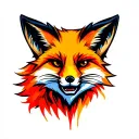 Fox Face tattoo design idea