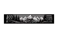 armband abstract with a motocycle, mountains. trees, VII number and 13.068866,74.992779 coordinates  tattoo design idea