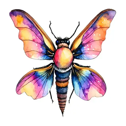 deaths head moth tattoo design idea