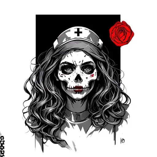 nurse dead by daylight tattoo design idea