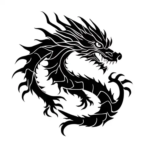 Korean Dragon tattoo design idea