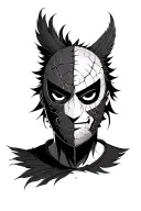 A cracked ANBU mask (especially Itachi’s) with a crow feather or fading lines. tattoo design idea