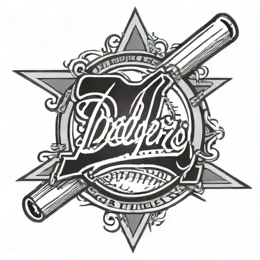 dodgers logo tattoo design idea