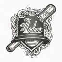 dodgers logo tattoo design idea