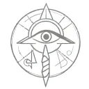 Ankh Symbol with eye tattoo design idea