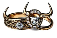 Taurus and Libra wedding ring tattoo tattoo design idea