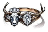 Taurus and Libra wedding ring tattoo tattoo design idea