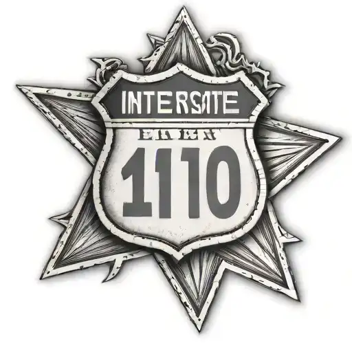Interstate Sign tattoo design idea