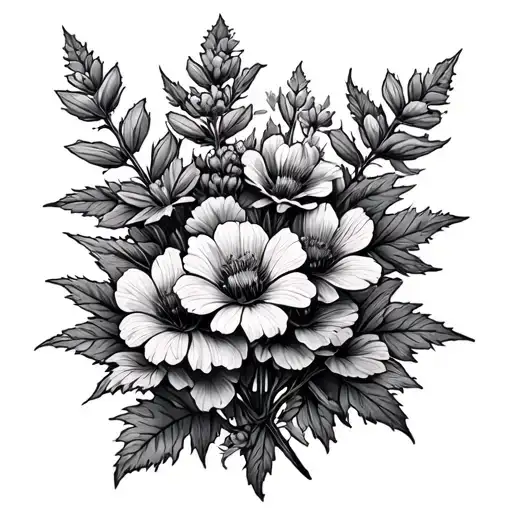 Scottish Heather tattoo design idea