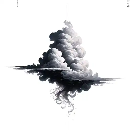 Coverup Clouds and Smoke tattoo design idea