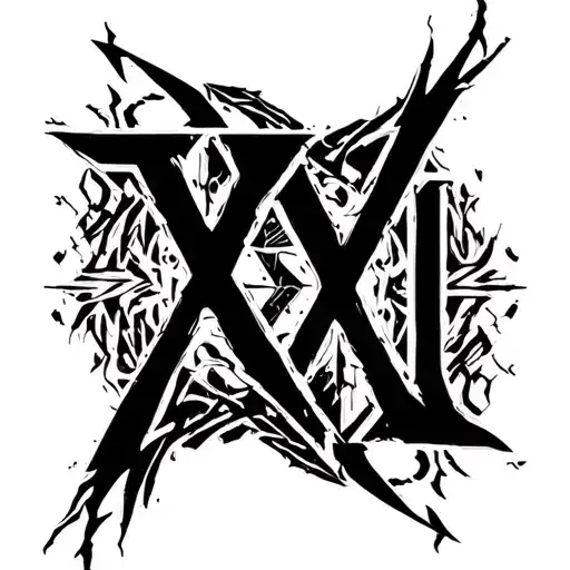 "XVI" Cyberpunk 2077 tattoo design idea